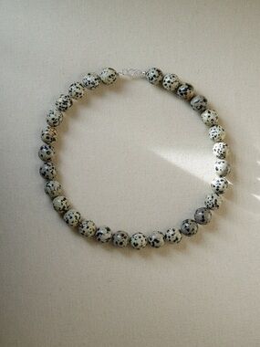 BN Freckled Dalmatian Jasper Beaded Necklace